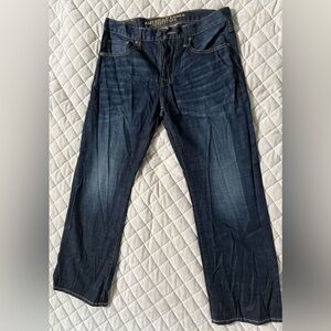 Men's Dark Blue Straight Jeans. W31L30